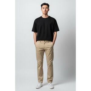 GALAXY BY HARVIC Mens Stretch Khaki Chino Pants 36x30 Flat Front Casual, NWT